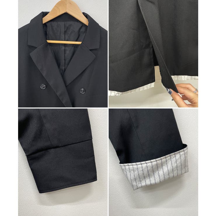 オーバーサイズ×レイヤードで旬を纏う。レイヤードダブルテーラードジャケット | futier land | 詳細画像9 