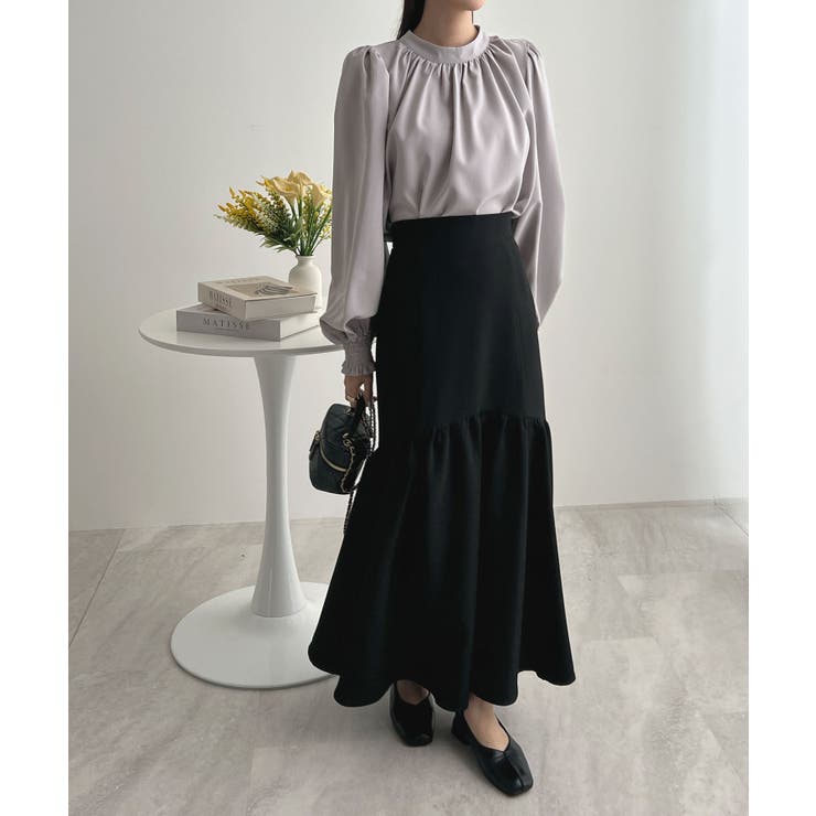 大人ブラウスの抜け感。ハイネックバルーンスリーブブラウス | futier land | 詳細画像39 