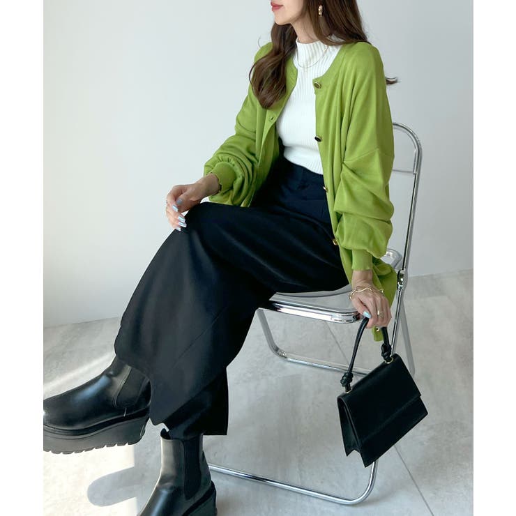 モチっと触感！気持ちの良いモチモチBIGニットカーディガン | futier land | 詳細画像18 