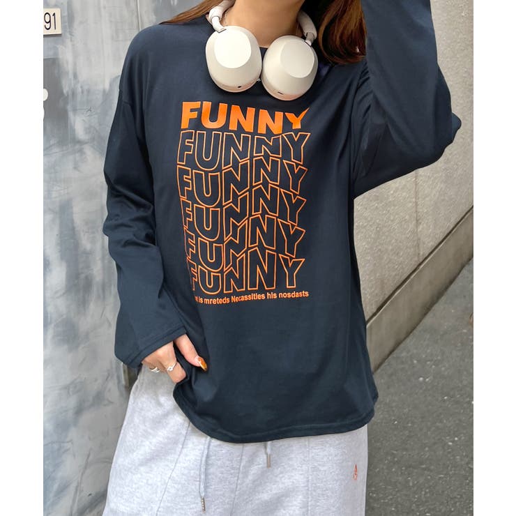 《ABYS》1枚で映える存在感ロングT。 FUNNYロゴプリント長袖Tシャツ | futier land | 詳細画像29 