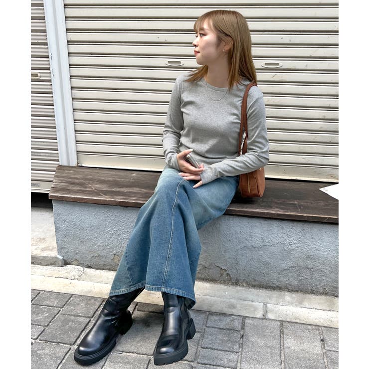 ワンポイントでさりげなく。ワンポイント刺繍クルーネックロンT | futier land | 詳細画像12 