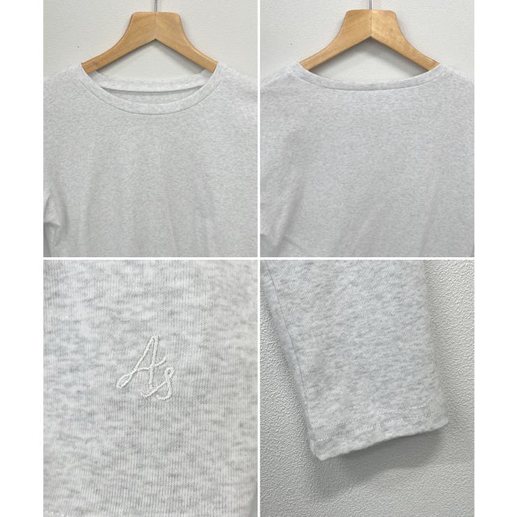 ワンポイントでさりげなく。ワンポイント刺繍クルーネックロンT | futier land | 詳細画像10 