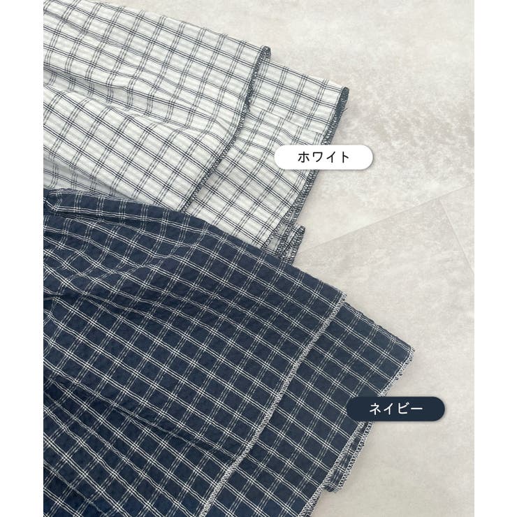 2段フリル×チェックで大人可愛い主役トップス。チェックキャミビスチェ | futier land | 詳細画像3 