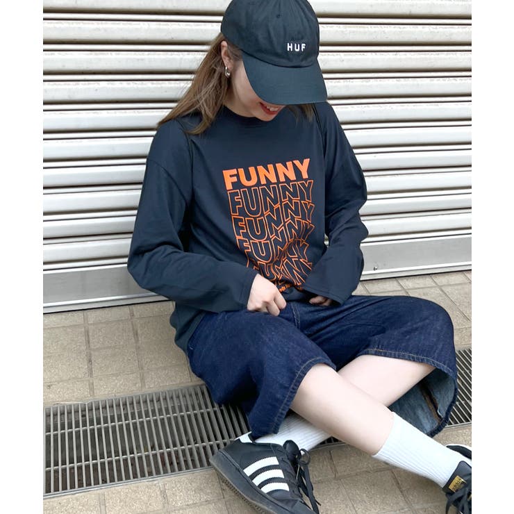 《ABYS》1枚で映える存在感ロングT。 FUNNYロゴプリント長袖Tシャツ | futier land | 詳細画像31 