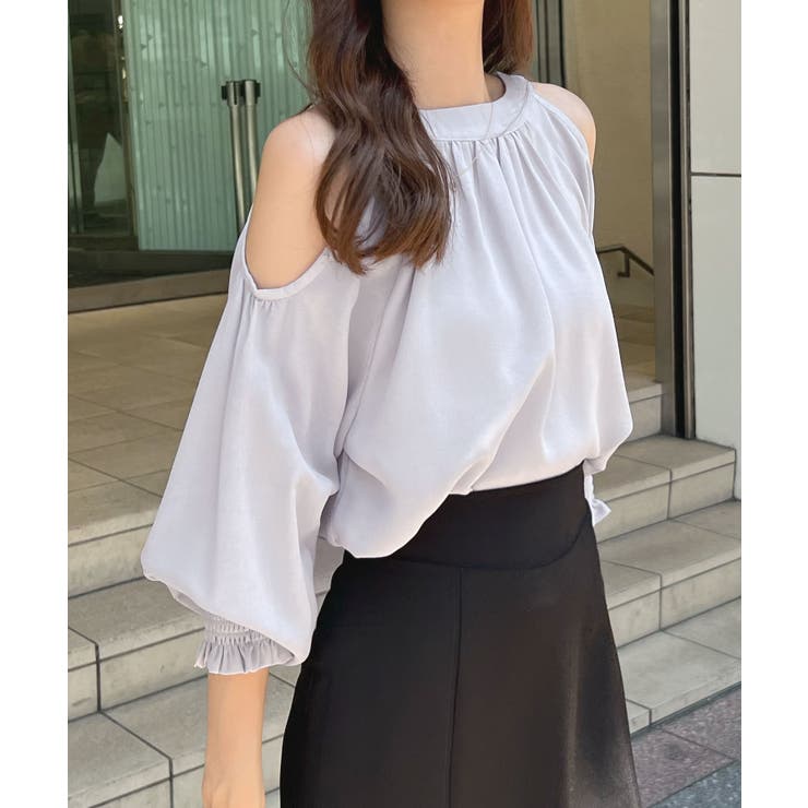 大人の色香漂い。ホルターネックオープンショルダーブラウス | futier land | 詳細画像11 