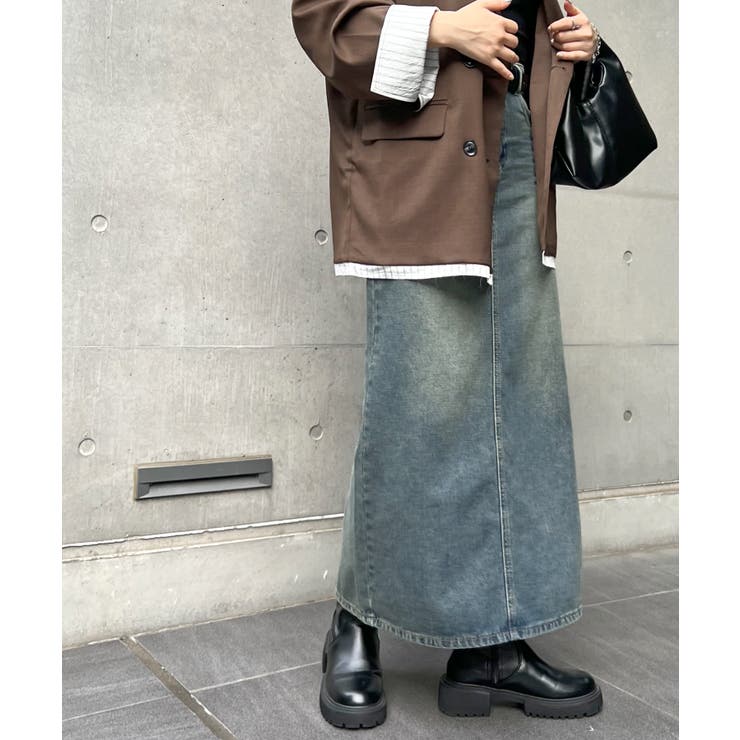 《ABYS》一年中活躍、万能デニム。バックスリットデニムロングスカート | futier land | 詳細画像27 