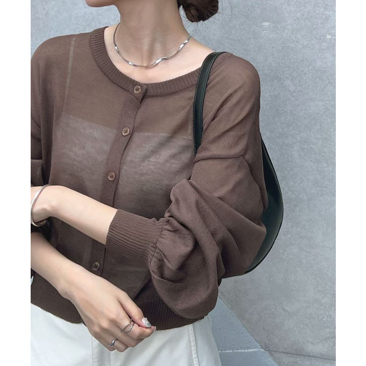 スタイリッシュな着こなし。コンパクトシアーカーディガン | futier land | 詳細画像12 