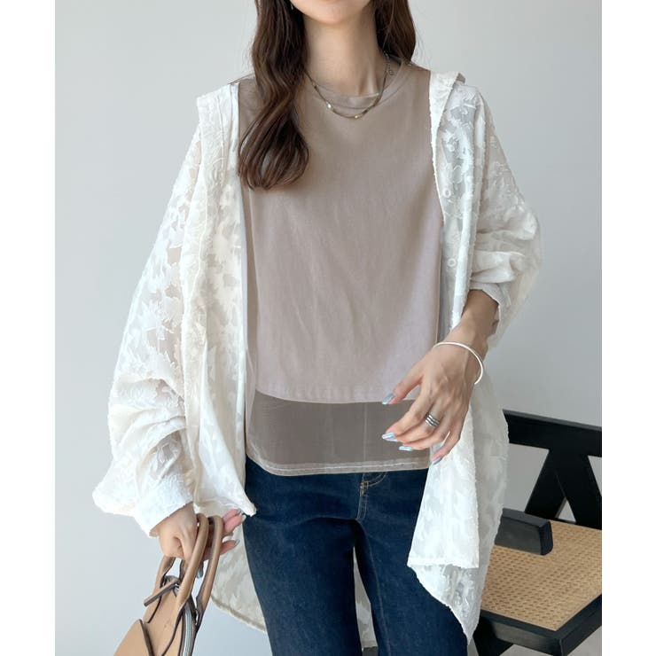 甘さと上品さをプラス。レイヤードシアーチュールノースリトップス	 | futier land | 詳細画像48 