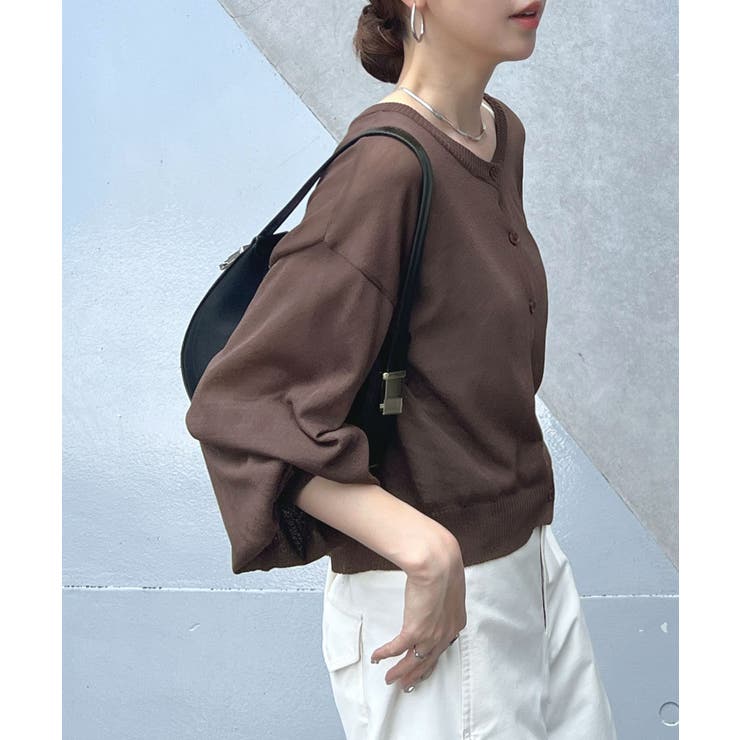 スタイリッシュな着こなし。コンパクトシアーカーディガン | futier land | 詳細画像16 