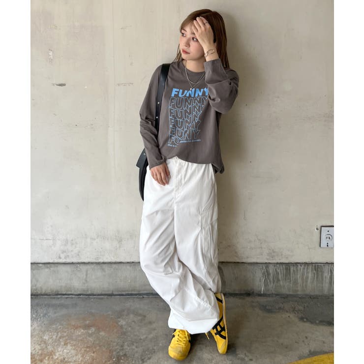 《ABYS》1枚で映える存在感ロングT。 FUNNYロゴプリント長袖Tシャツ | futier land | 詳細画像25 