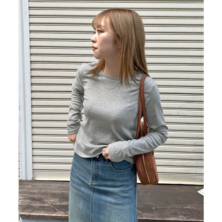 ワンポイントでさりげなく。ワンポイント刺繍クルーネックロンT | futier land | 詳細画像13 