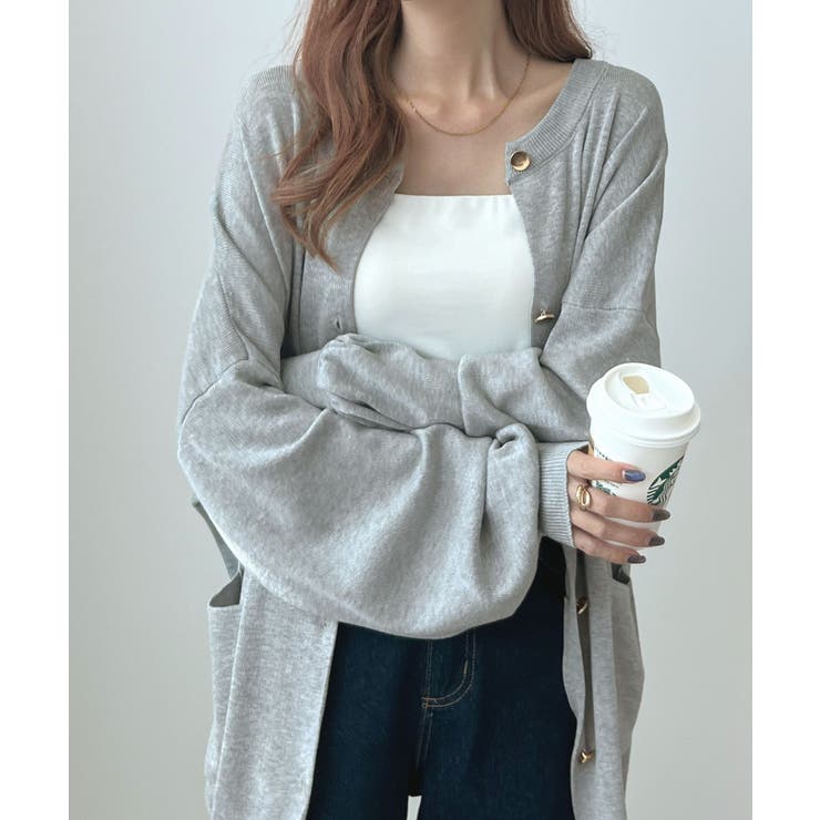 モチっと触感！気持ちの良いモチモチBIGニットカーディガン | futier land | 詳細画像37 