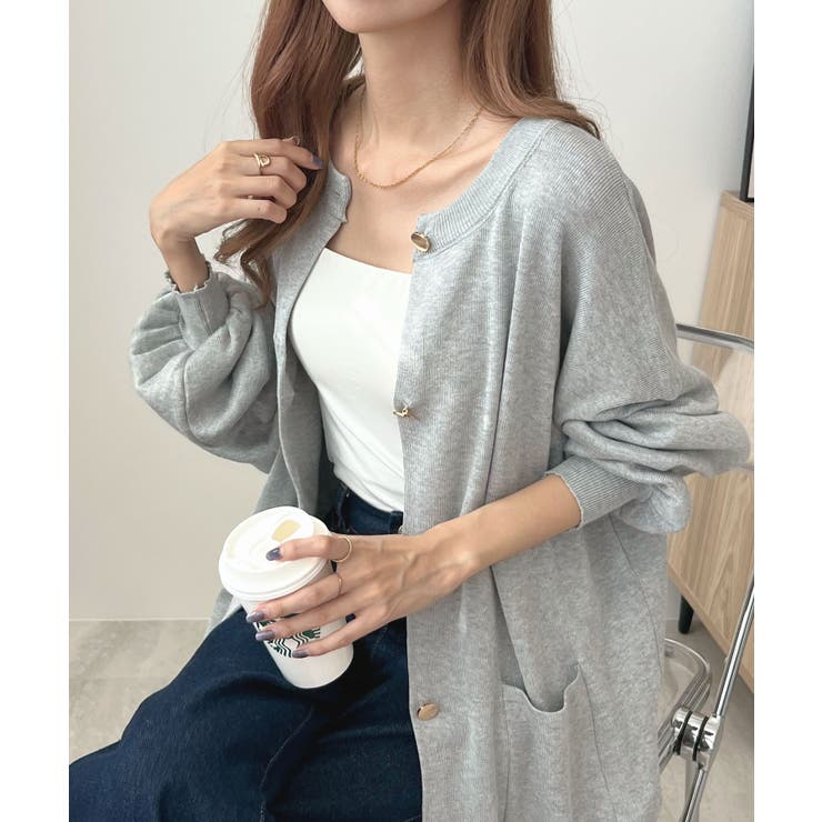 モチっと触感！気持ちの良いモチモチBIGニットカーディガン | futier land | 詳細画像42 