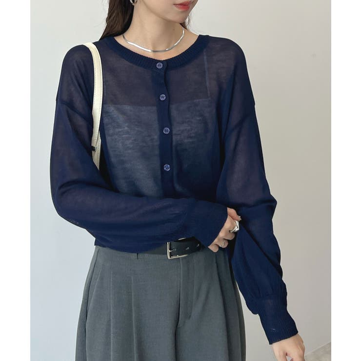 スタイリッシュな着こなし。コンパクトシアーカーディガン | futier land | 詳細画像31 