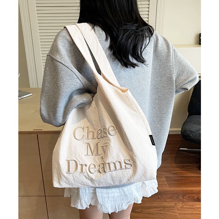 可愛さも実用性も。ナイロンロゴ刺繍トートバッグ | futier land | 詳細画像11 