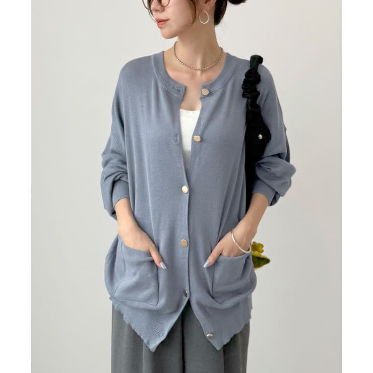 モチっと触感！気持ちの良いモチモチBIGニットカーディガン | futier land | 詳細画像33 