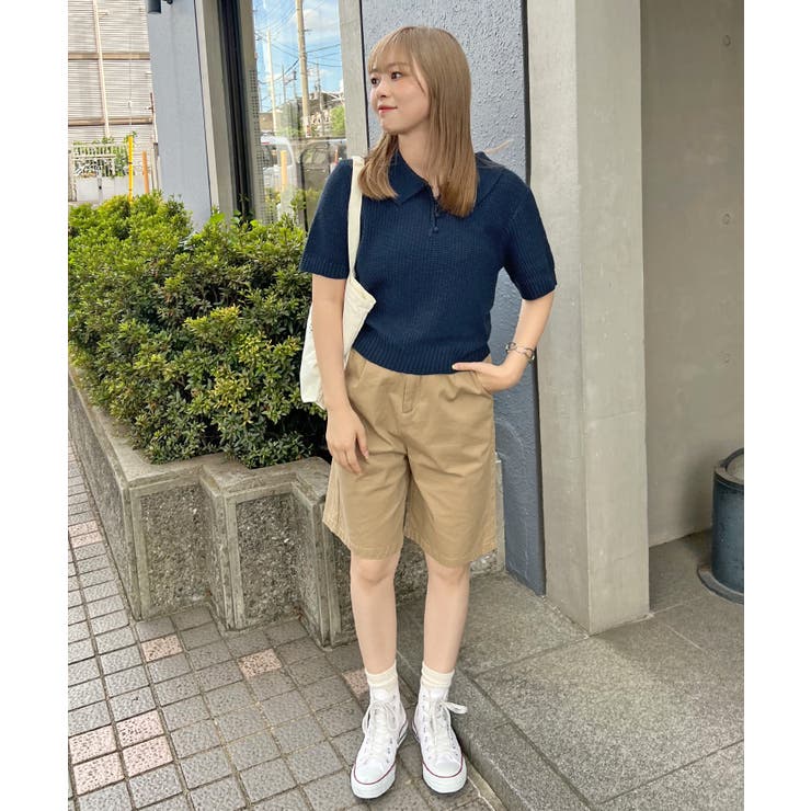 《ABYSアビス》ほんのり甘さをプラス。半袖ポロニット | futier land | 詳細画像61 