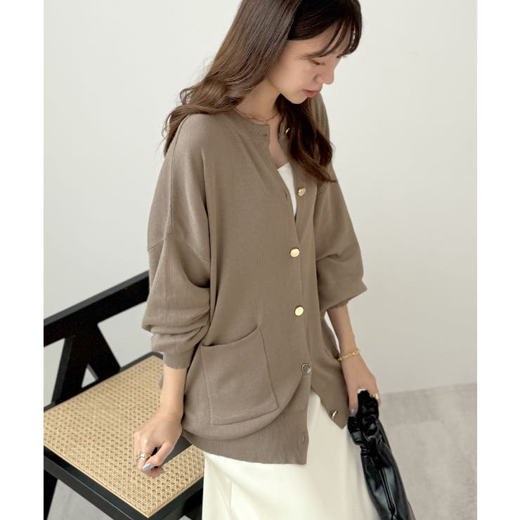 モチっと触感！気持ちの良いモチモチBIGニットカーディガン | futier land | 詳細画像21 