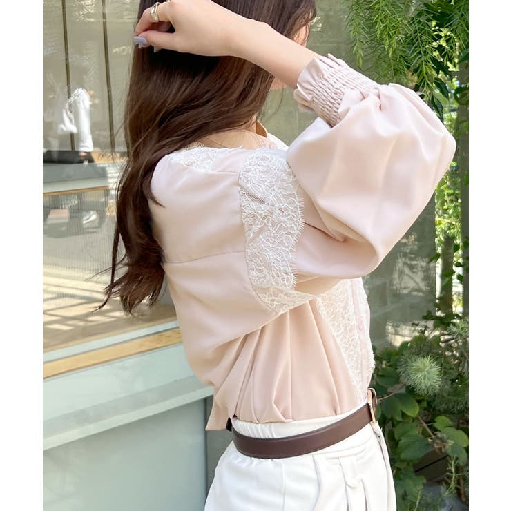 レースが上品で高見え。レースドッキングブラウス | futier land | 詳細画像25 