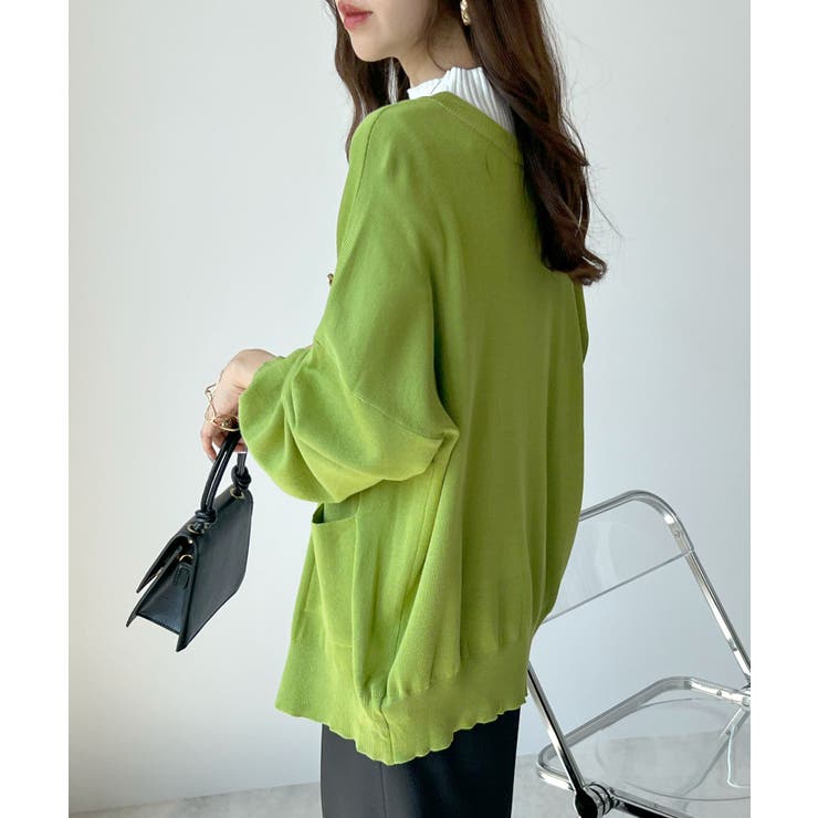 モチっと触感！気持ちの良いモチモチBIGニットカーディガン | futier land | 詳細画像13 