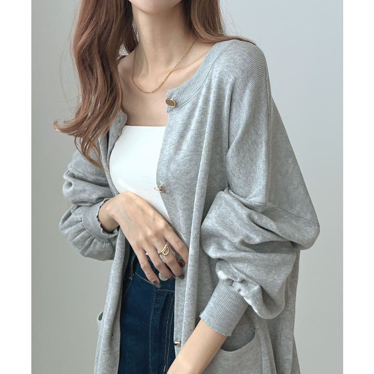 モチっと触感！気持ちの良いモチモチBIGニットカーディガン | futier land | 詳細画像39 