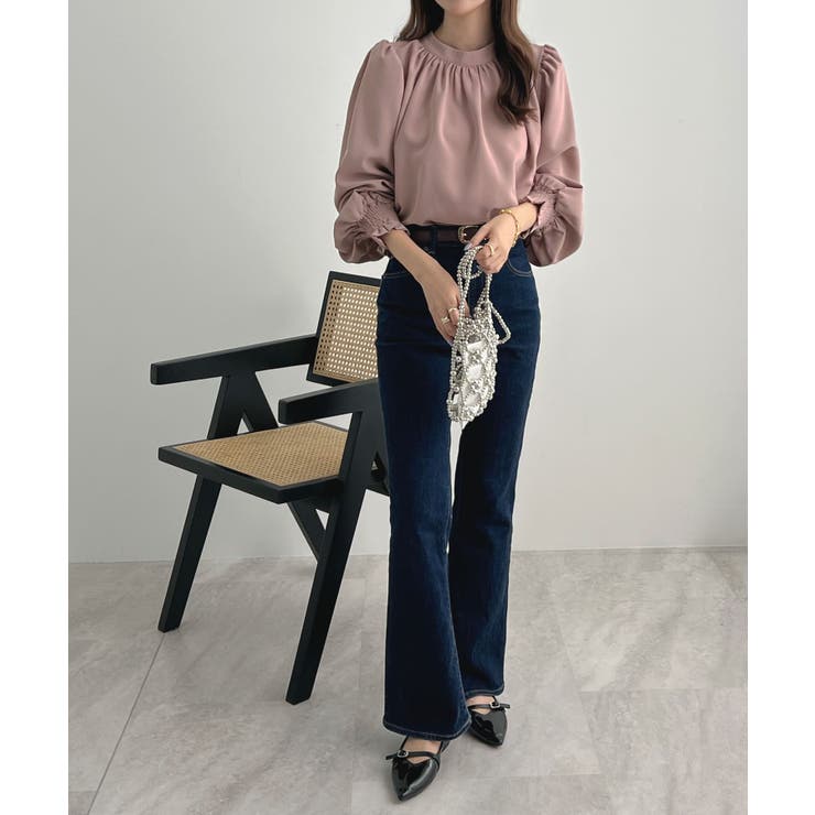 大人ブラウスの抜け感。ハイネックバルーンスリーブブラウス | futier land | 詳細画像29 