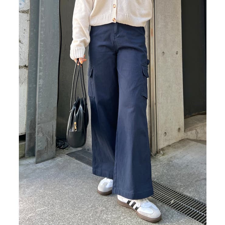 ネイビー | 《ABYS》ゆるっとキマる、主役ボトム。ワイドカーゴパンツ | futier land