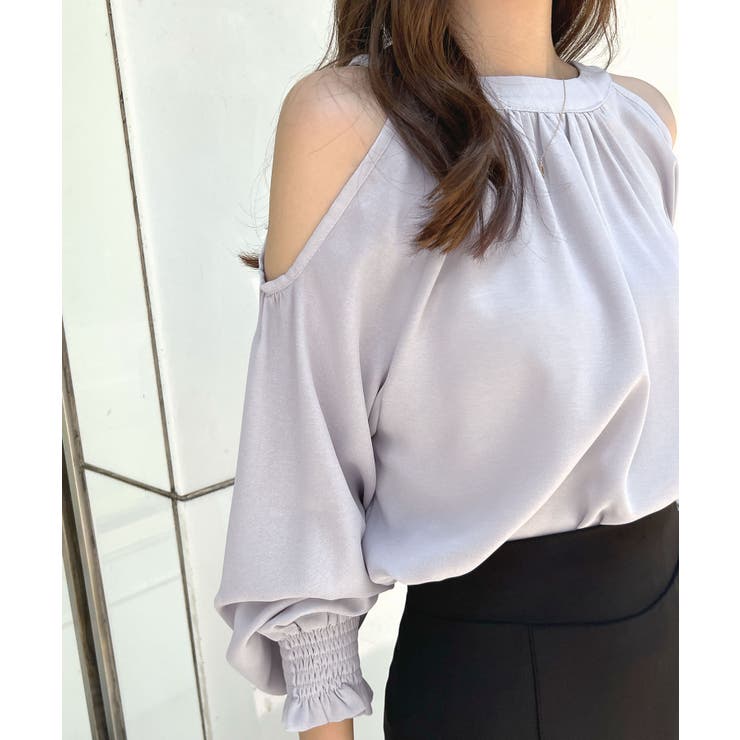 大人の色香漂い。ホルターネックオープンショルダーブラウス | futier land | 詳細画像13 