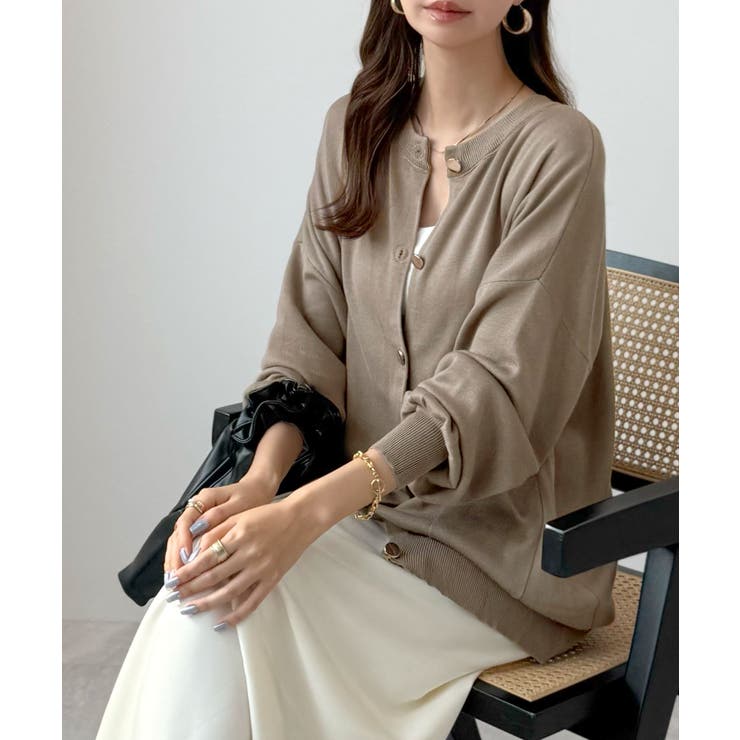 モチっと触感！気持ちの良いモチモチBIGニットカーディガン | futier land | 詳細画像20 