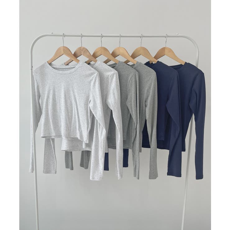 ワンポイントでさりげなく。ワンポイント刺繍クルーネックロンT | futier land | 詳細画像36 