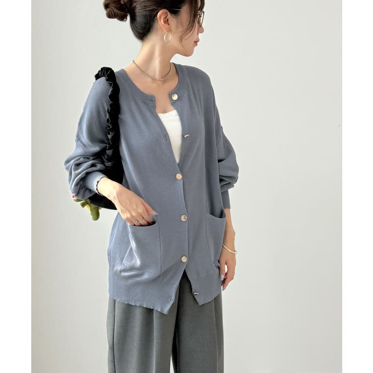 モチっと触感！気持ちの良いモチモチBIGニットカーディガン | futier land | 詳細画像28 