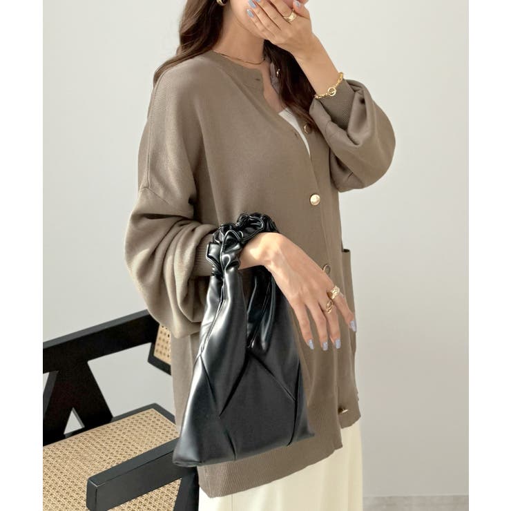 モチっと触感！気持ちの良いモチモチBIGニットカーディガン | futier land | 詳細画像22 