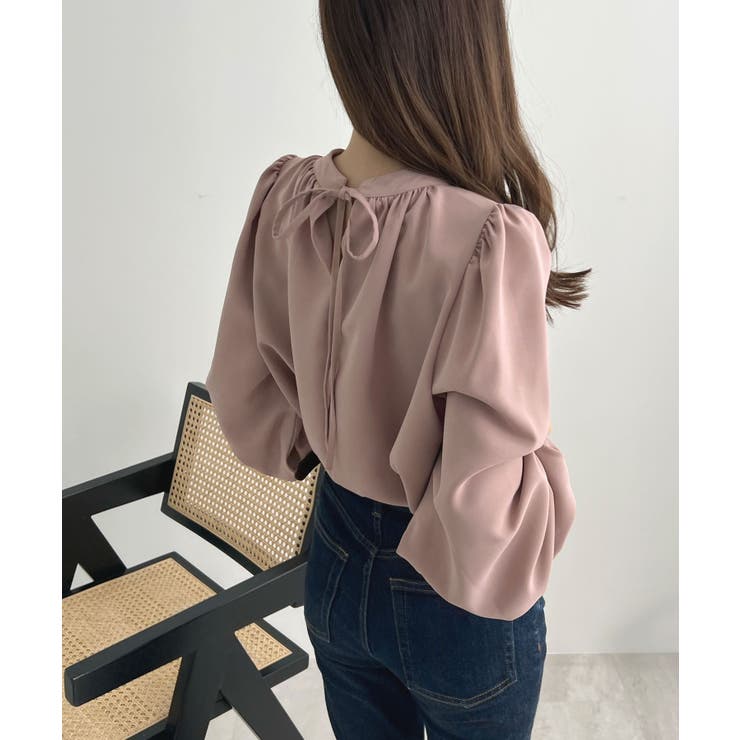 大人ブラウスの抜け感。ハイネックバルーンスリーブブラウス | futier land | 詳細画像27 