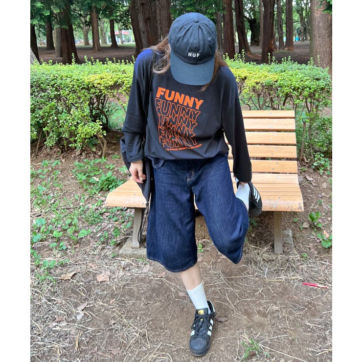 《ABYS》1枚で映える存在感ロングT。 FUNNYロゴプリント長袖Tシャツ | futier land | 詳細画像34 