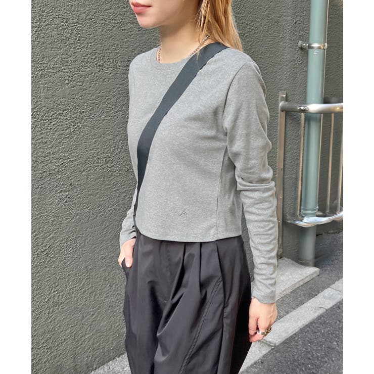 ワンポイントでさりげなく。ワンポイント刺繍クルーネックロンT | futier land | 詳細画像25 