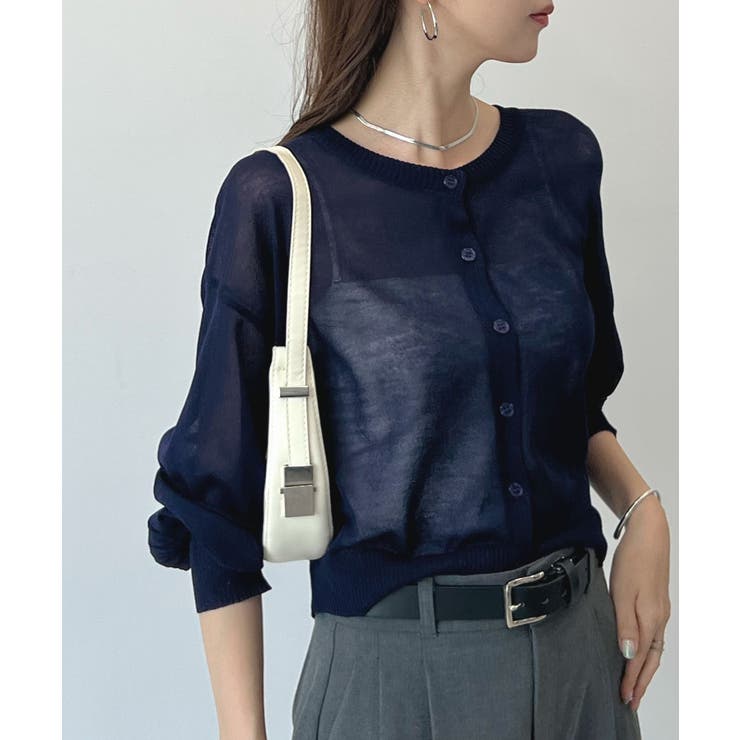 スタイリッシュな着こなし。コンパクトシアーカーディガン | futier land | 詳細画像29 