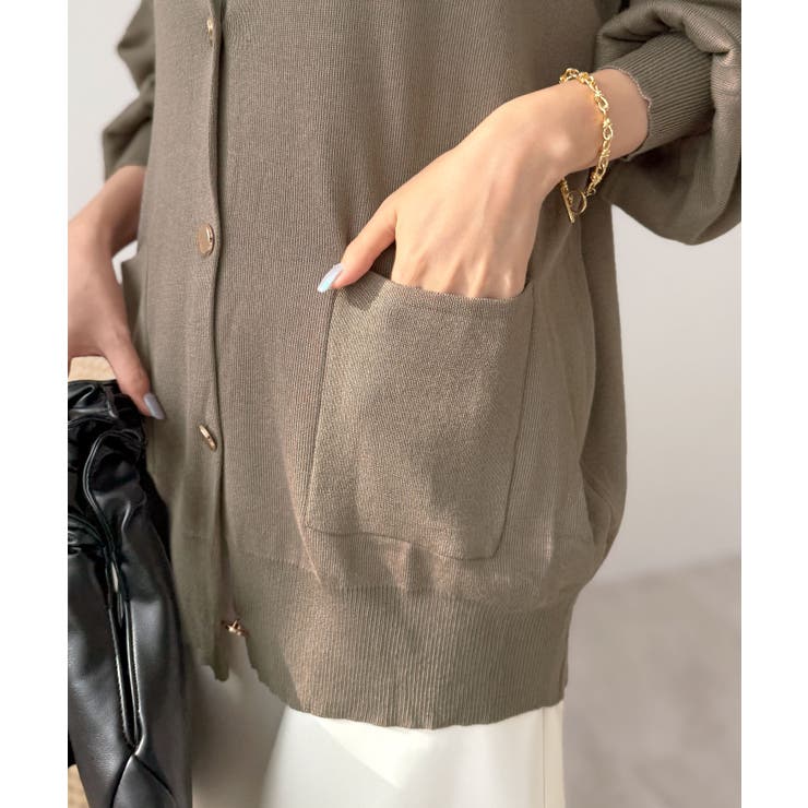 モチっと触感！気持ちの良いモチモチBIGニットカーディガン | futier land | 詳細画像23 