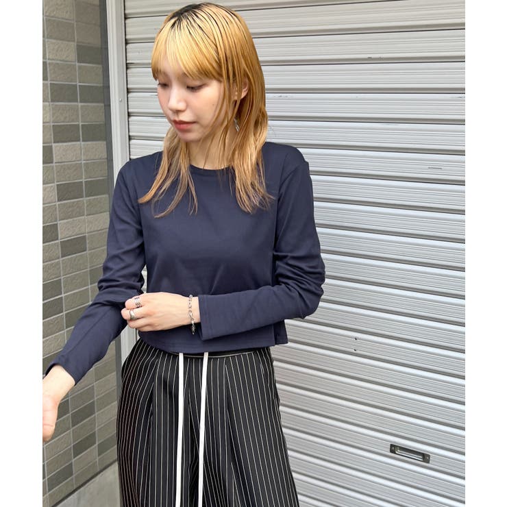 ワンポイントでさりげなく。ワンポイント刺繍クルーネックロンT | futier land | 詳細画像29 