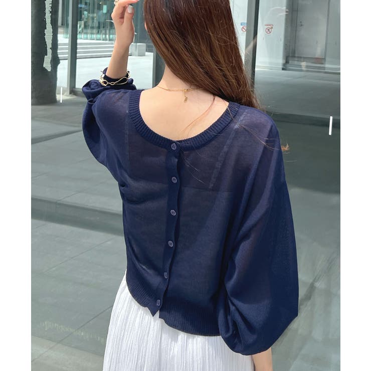 スタイリッシュな着こなし。コンパクトシアーカーディガン | futier land | 詳細画像25 