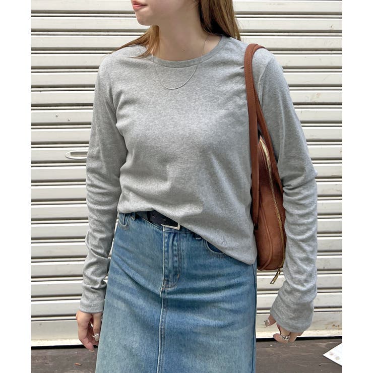 ワンポイントでさりげなく。ワンポイント刺繍クルーネックロンT | futier land | 詳細画像11 