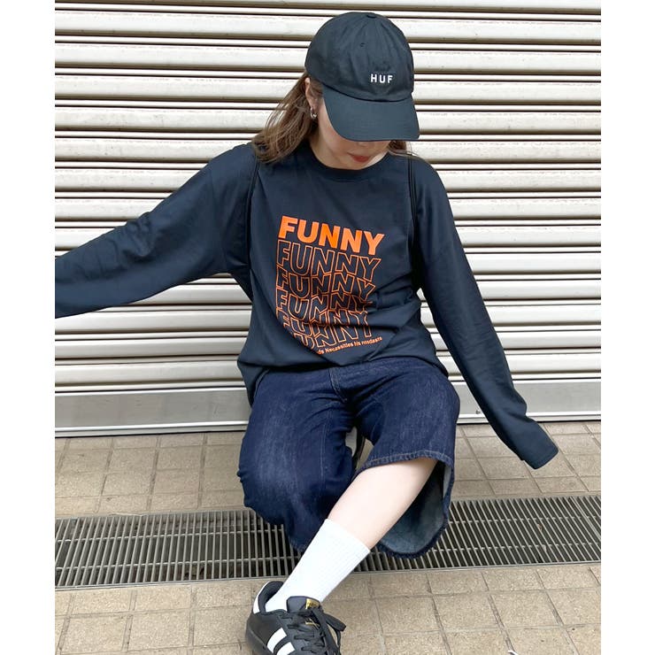 《ABYS》1枚で映える存在感ロングT。 FUNNYロゴプリント長袖Tシャツ | futier land | 詳細画像30 