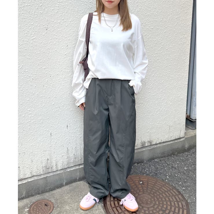 楽して可愛い万能パンツ。タフタワイドカーブパンツ | futier land | 詳細画像16 