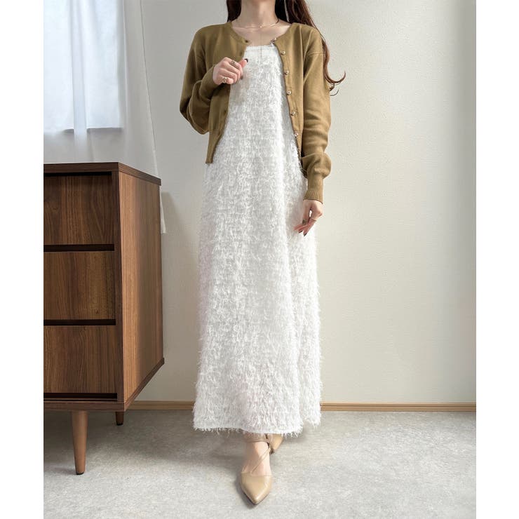 金ボタンが上品さが生まれる。ゴールドボタンラウンドネックニットカーディガン | futier land | 詳細画像19 