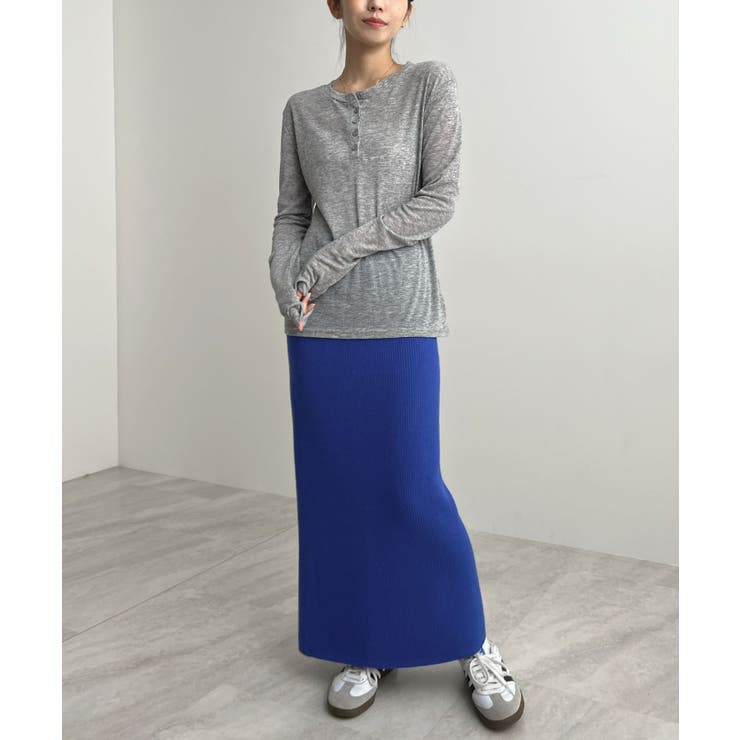 着る毛布＋3℃の温かさ。裏起毛ニットロングスカート | futier land | 詳細画像28 