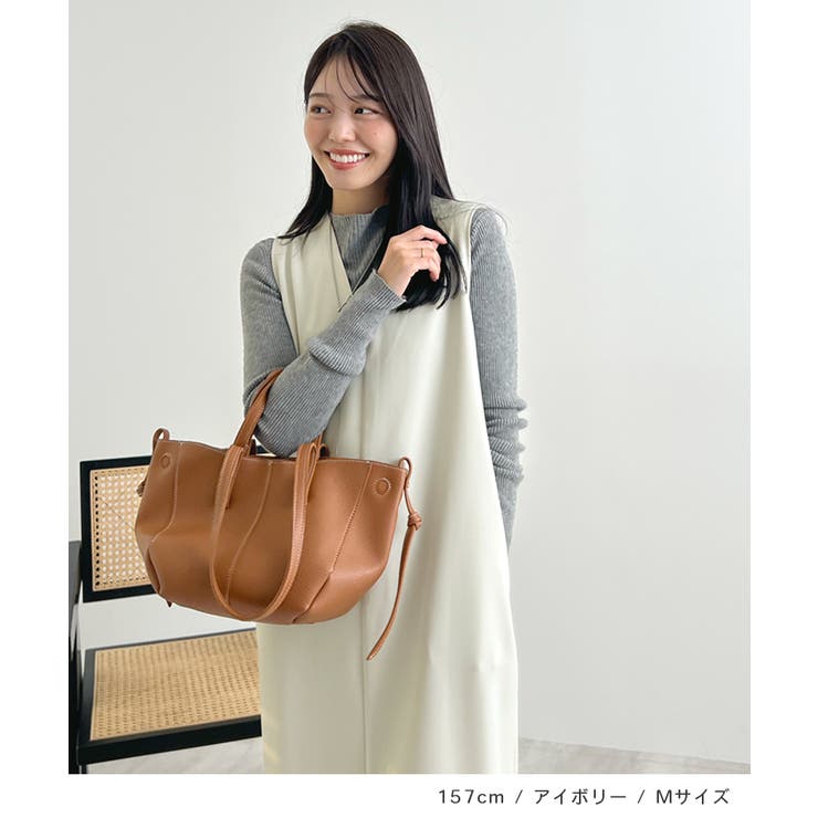 便利なベルト付き。前後2wayベルト付きロングワンピース | futier land | 詳細画像7 