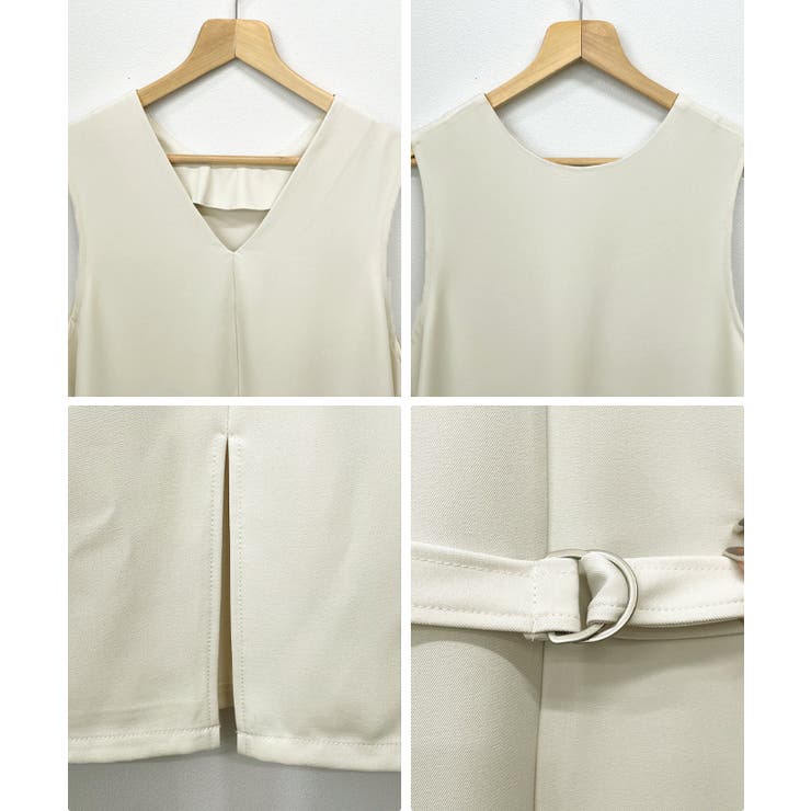 便利なベルト付き。前後2wayベルト付きロングワンピース | futier land | 詳細画像8 