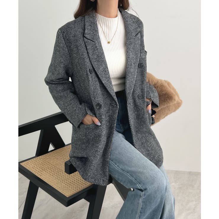 オンでもオフでも頼れる一枚。ツイード袖ボタンテーラードジャケット | futier land | 詳細画像10