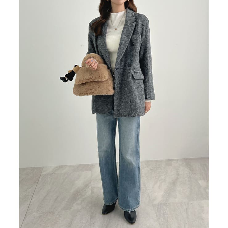 オンでもオフでも頼れる一枚。ツイード袖ボタンテーラードジャケット | futier land | 詳細画像13