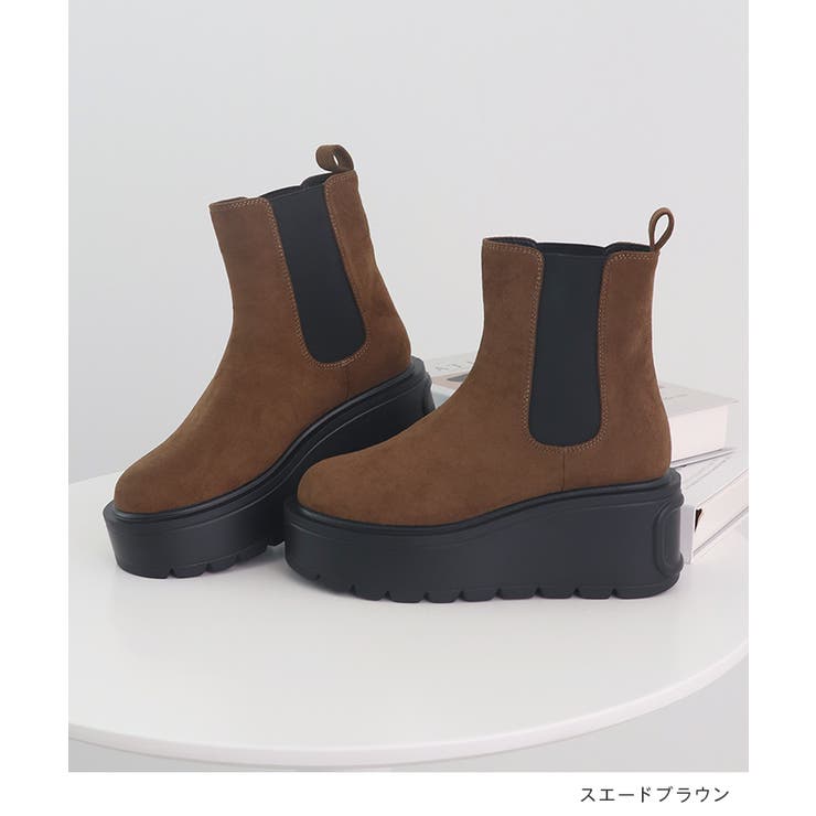 驚異の0.8kg軽量＆走れる！サイドゴア厚底プラットフォームショートブーツ | futier land | 詳細画像4 