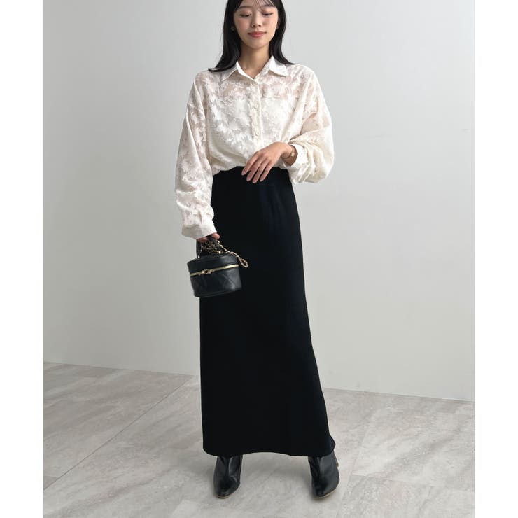 着る毛布＋3℃の温かさ。裏起毛ニットロングスカート | futier land | 詳細画像19 